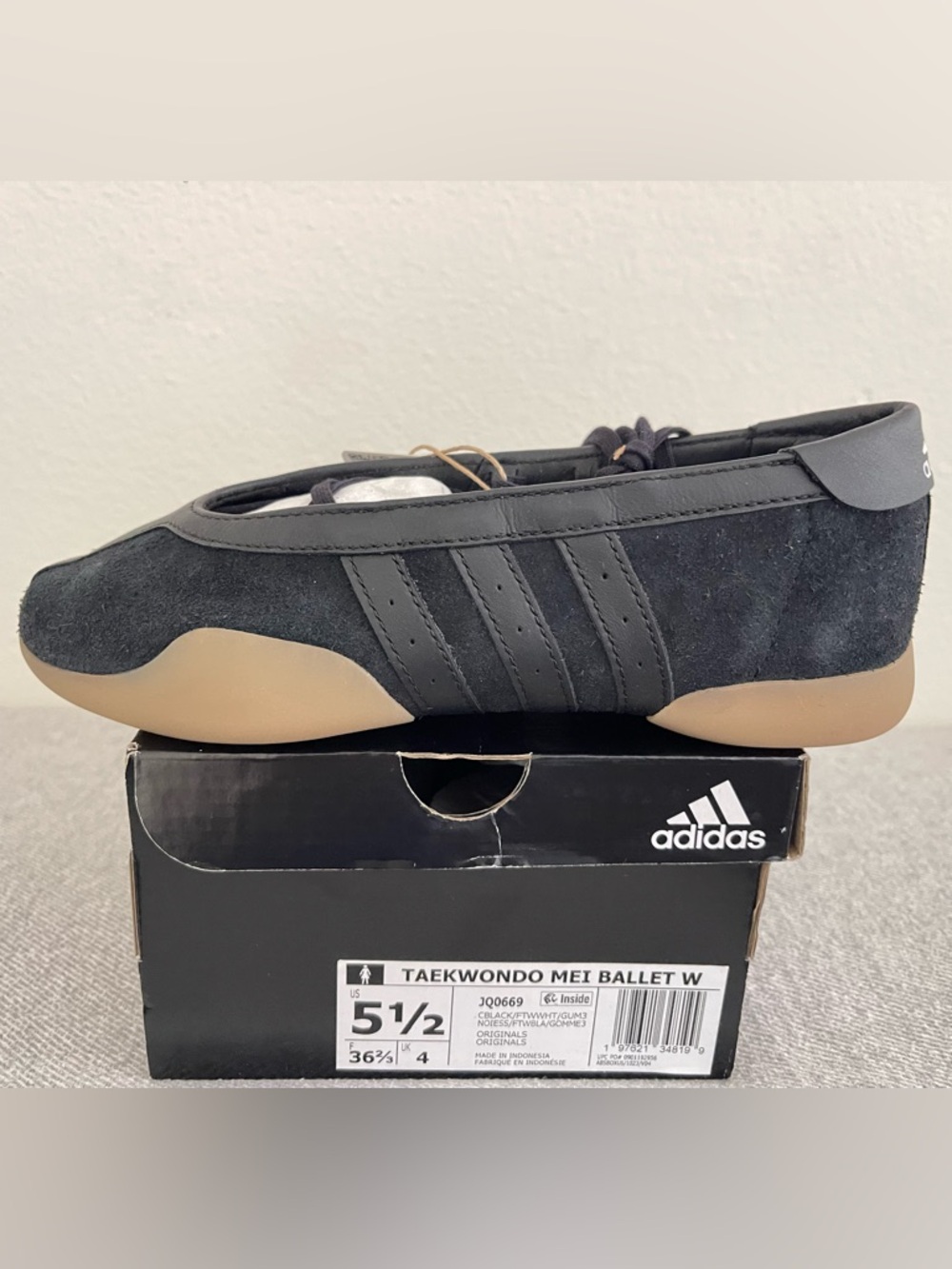 Size 5.5 - Adidas Taekwondo Mei Ballet W Black Gum JQ0669 Women’s BRAND NEW
